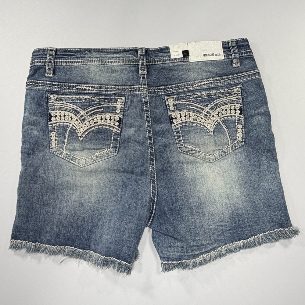 NWT Grace in LA Jean Shorts Blue Women’s 20 Embroidered Studded Denim Plus